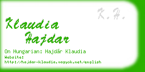 klaudia hajdar business card