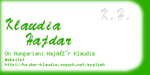 klaudia hajdar business card